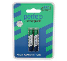 Аккумулятор Ni-MH Perfeo AAА 550mAh 1,2V 2 шт/упак, ecopack, Китай