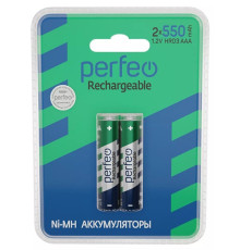 Аккумулятор Ni-MH Perfeo AAА 550mAh 1,2V 2 шт/упак, ecopack, Китай