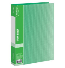 Папка на 4 кольца Berlingo "Diamond",  (D=25мм), 40мм, 700мкм, зеленая, РФ