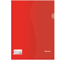 Папка-уголок А4 Berlingo,  180 мкм, прозрачная, красная. РФ