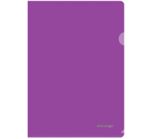 Папка-уголок А4 Berlingo, 180 мкм, прозрачная, фиолетовая. РФ