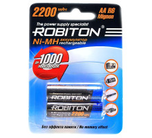 Аккумулятор Robiton 2200MHAA, 1,2V, 2200mAh, 2шт/уп, Китай