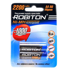 Аккумулятор Robiton 2200MHAA, 1,2V, 2200mAh, 2шт/уп, Китай