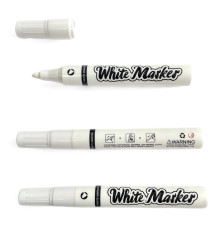 Маркер перманентный белый 1-3 мм , GROSS. Китай