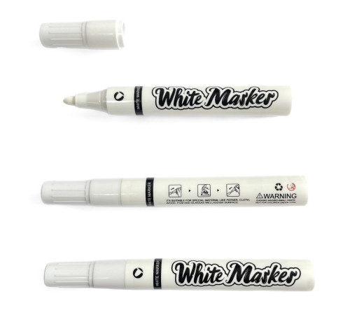 Маркер перманентный белый 1-3 мм , GROSS. Китай