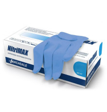 Перчатки нитрил. неопудр., NitriMax Blue(голубые)  р L 100 шт/упак, Малайзия