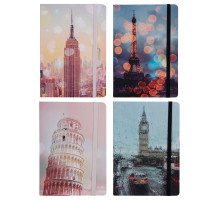 Ежедневник A5, 96 л., на резинке, «Достопримечательности», Mikirei, Китай