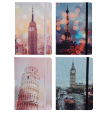 Ежедневник A5, 96 л., на резинке, «Достопримечательности», Mikirei, Китай