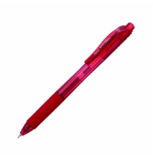 Ручка роллер "EnerGel-X" Pentel 0,5 мм, красный, стерж. пласт., прозр., Япония
