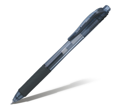 Ручка гелевая роллер черная "EnerGel Tradio" Pentel 0,5мм пластик, глянц.,черный., корпус,EC