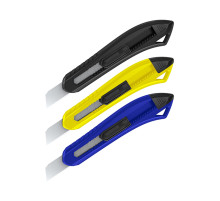 Нож 18мм Berlingo "Razzor 100" push-lock, европодвес, корпус ассорти, Китай