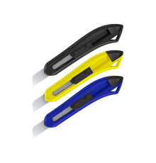 Нож 18мм Berlingo "Razzor 100" push-lock, европодвес, корпус ассорти, Китай