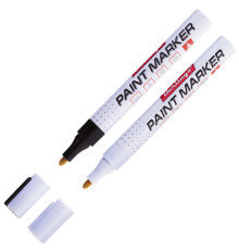 Маркер-краска белый 2-4 мм Berlingo, Uniline PA400, нитро основа, алюминевый корпус, Китай