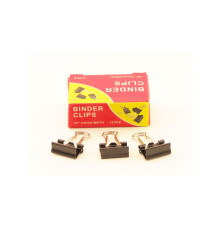 Зажим для бумаг 15 мм Binder clips черный, Китай