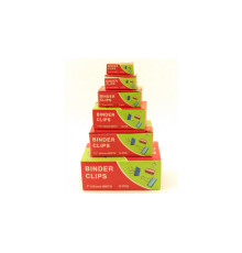 Зажим для бумаг 51 мм Binder clips цветные, Китай