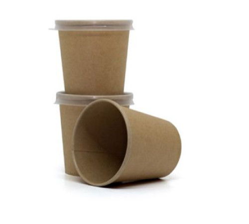 Супница контейнер BioBox 440мл, Крафт, с круглым дном d 98 мм(25 шт /упак), РФ