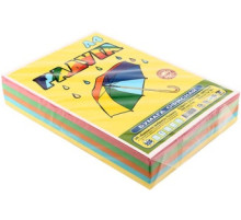 500л Бумага офисная цветная «Радуга», А4 (210*297 мм), 80 г/м.кв., 5 цветов, РБ