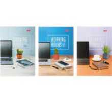 Тетрадь общая А4, 80 л. на гребне «Яркий офис», 205*290 мм, клетка, РФ