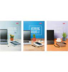 Тетрадь общая А4, 80 л. на гребне «Яркий офис», 205*290 мм, клетка, РФ