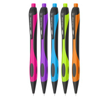 Ручка шарик/автомат BBerlingo "Color Zone" синяя, 0,7мм, корпус ассорти, Китай