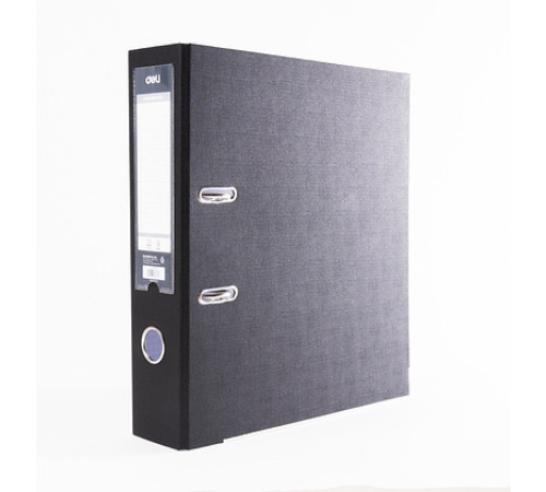 Папка регистратор А4, ПВХ Эко, 75 мм. "Deli", чёрный, Китай