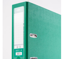 Папка регистратор А4, ПВХ Эко, 75 мм. "Deli" зелёный, Китай
