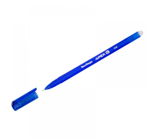 Ручка гелевая синяя Пиши-Стирай, Berlingo "Apex E" 0,5 мм , трёхрганная, Китай