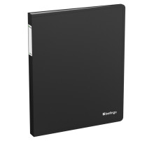 Папка 40 файлами Berlingo "Soft Touch" А4, пласт. чёрная, 25мм, 700мкм, с внутр. карманом, РФ