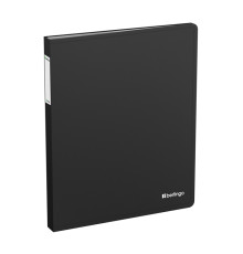 Папка 40 файлами Berlingo "Soft Touch" А4, пласт. чёрная, 25мм, 700мкм, с внутр. карманом, РФ