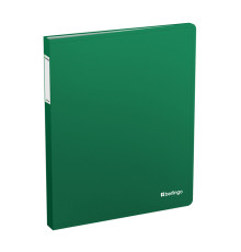 Папка 40 файлами Berlingo "Soft Touch" А4, пласт. зеленая, 25мм, 700мкм, с внутр. карманом, РФ