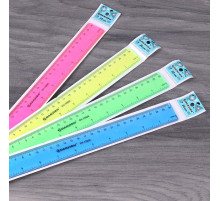 Линейка 30см пластиковая цветная, Китай