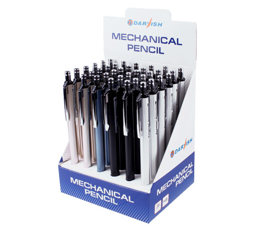 Карандаш авт.0,7мм "Darvish" корпус металлический, цвет ассорти,  Китай