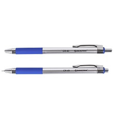 Ручка шарик/авт. "Darvish" Cr-45, синий стерж., корпус серебристый с резиновым держателемИндия