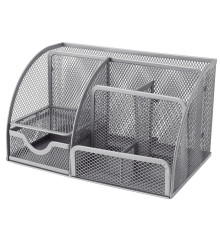 Подставка для канцелярских принадлежностей Darvish металл 7 отд-й черный сетка 22*14*12,5см,Китай