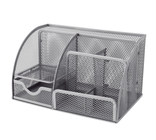 Подставка для канцелярских принадлежностей Darvish металл 7 отд-й черный сетка 22*14*12,5см,Китай