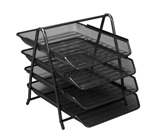 Лоток горизонтальный металл. черный, 4 секции,  Darvish,  Китай