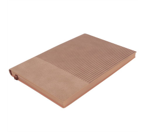 Ежедневник А5 недатир., 100л, 145*210мм, Darvish, обложка кож.зам. коричневая,линейка, Китай