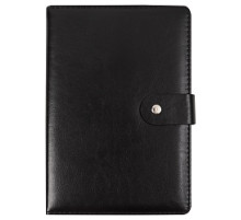 Ежедневник А5 Darvish, недатиров. 112л обложка кож.зам. черная,  с застёжкой,Китай