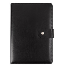 Ежедневник А5 Darvish, недатиров. 112л обложка кож.зам. черная,  с застёжкой,Китай