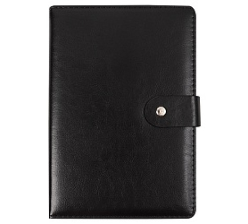 Ежедневник А5 Darvish, недатиров. 112л обложка кож.зам. черная,  с застёжкой,Китай