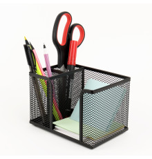 Подставка для канцелярских принадлежностей Darvish металл 3 отд-й черный сетка14,5*10*10см, Китай