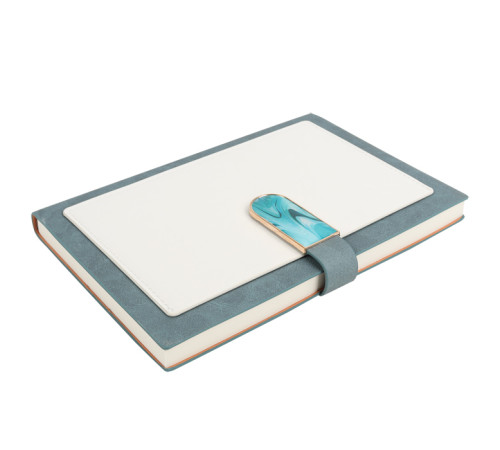 Ежедневник А5, недат.Darvish, 100л обложка кож.зам. на магнитной застёжке серо-голубой, Китай