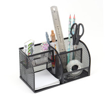 Подставка для канцелярских принадлежностей Darvish металл 4 отд-й черный сетка20,7*10,5*10,5см Китай