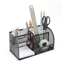 Подставка для канцелярских принадлежностей Darvish металл 4 отд-й черный сетка20,7*10,5*10,5см Китай