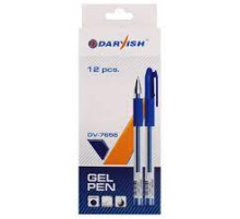 Ручка гелевая синяя "Darvish" корпус синий. Китай