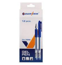 Ручка гелевая синяя "Darvish" корпус синий. Китай