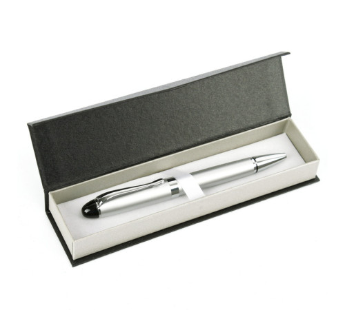 Ручка подар. шарик/поворот. "Darvish" синий стерж., корпус серебристый в футляре. Китай