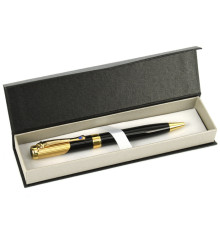Ручка подар. шарик/поворт."Darvish"  корпус черный с золотистой отделкой в футляре. Китай
