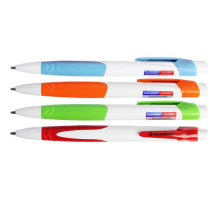 Ручка шарик/автом."Darvish"синий стер.  корпус белый с цветными вставками, Китай