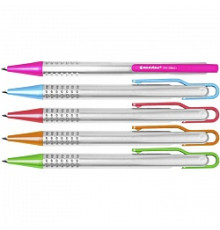 Ручка шарик/автом."Darvish"синий стер. корпус серебристый с цветными вставками, Китай